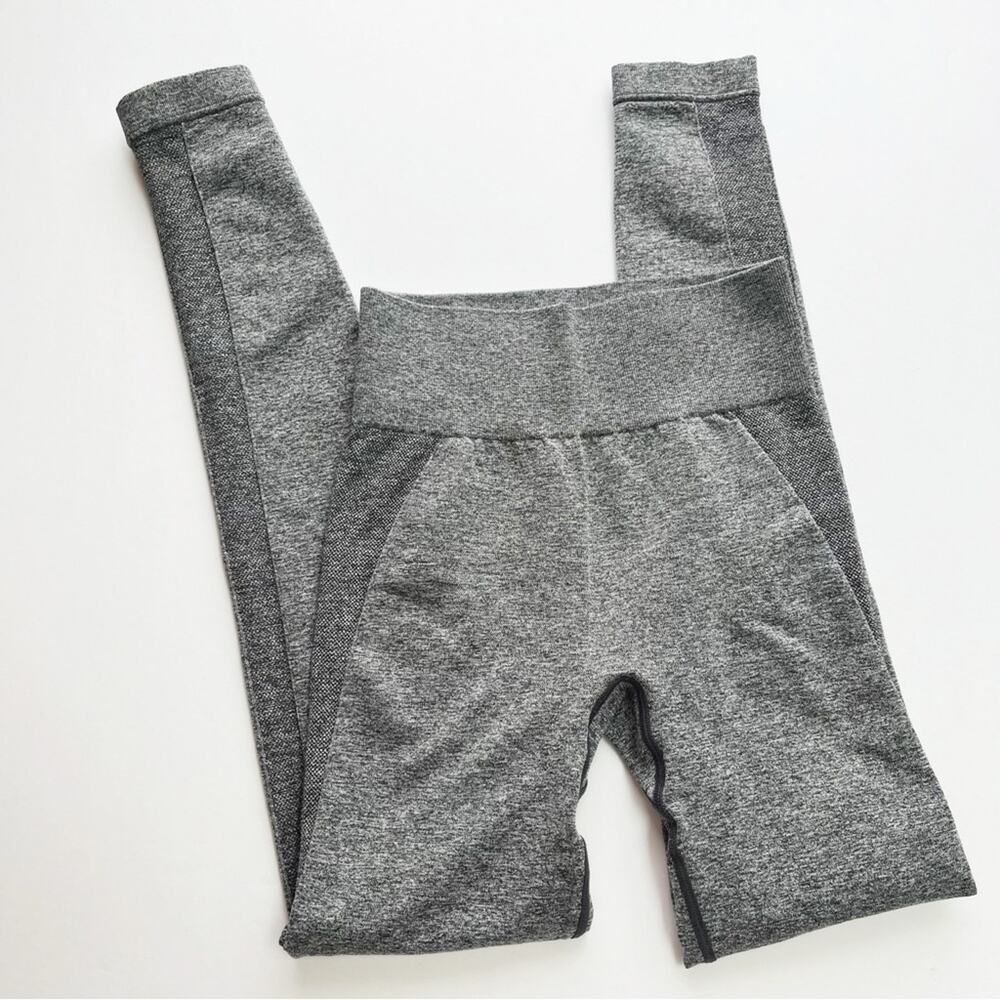 Gymshark Vital Seamless High Rise Leggings Grey Marl - Picture 3 of 4